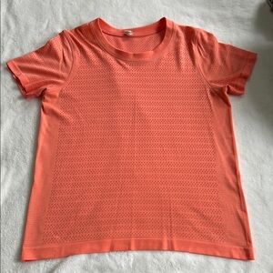 Lululemon Coral Perforated T-Shirt